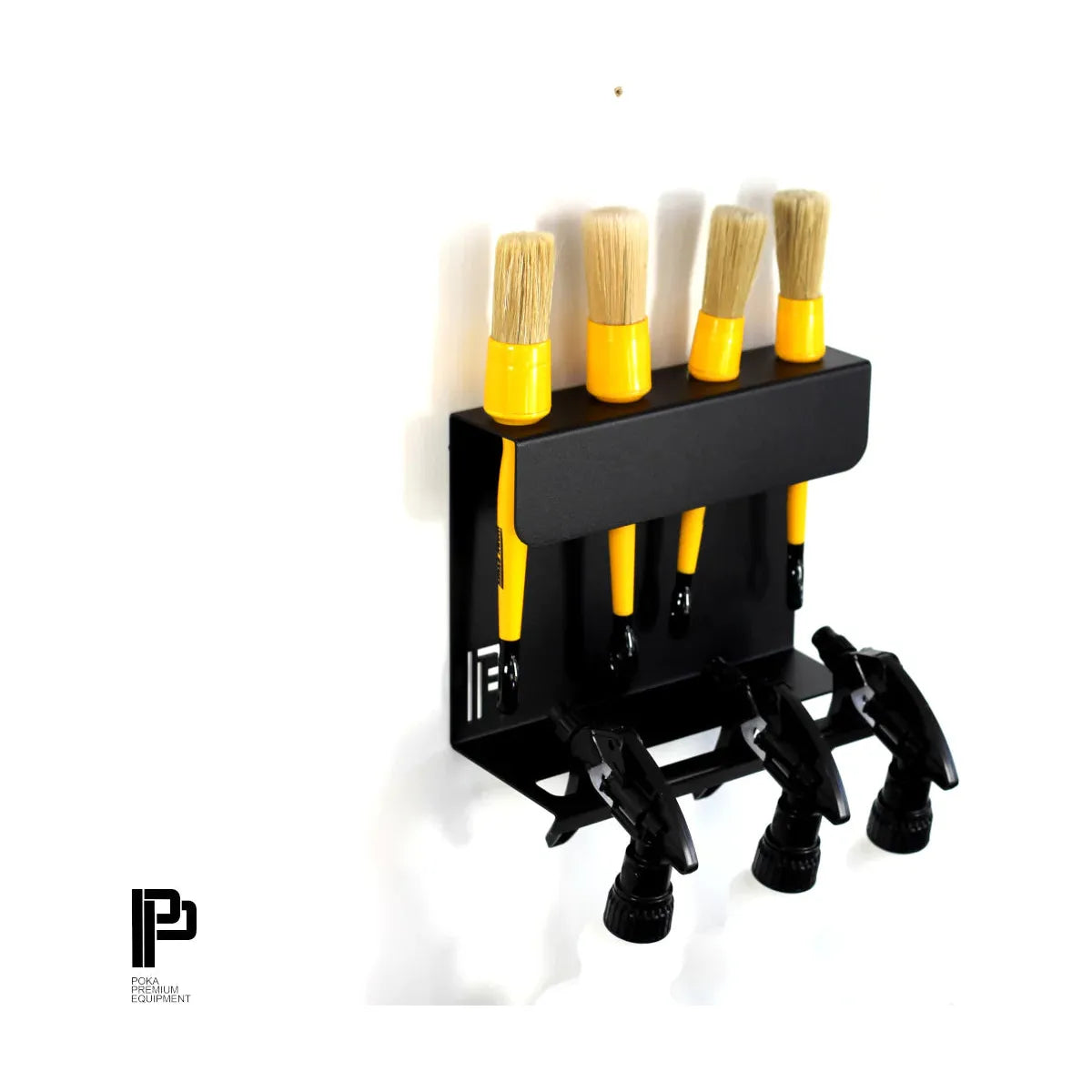 Poka Premium Hanger 4 Brushes and 3 Bottles