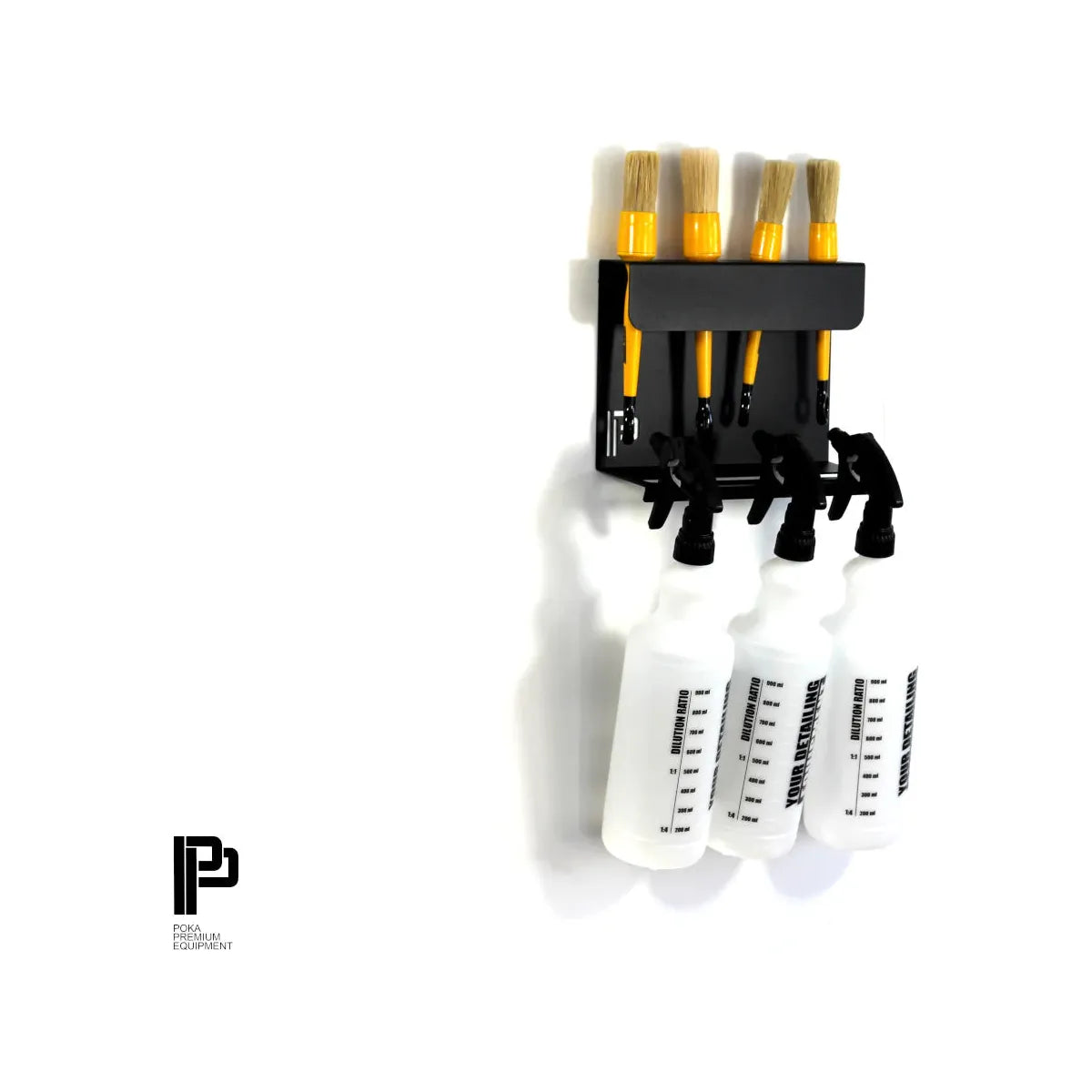 Poka Premium Hanger 4 Brushes and 3 Bottles