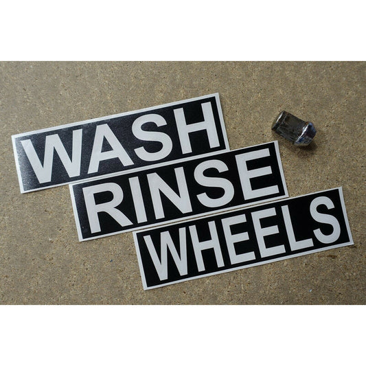 WASH RINSE WHEELS Vinyl Bucket Stickers