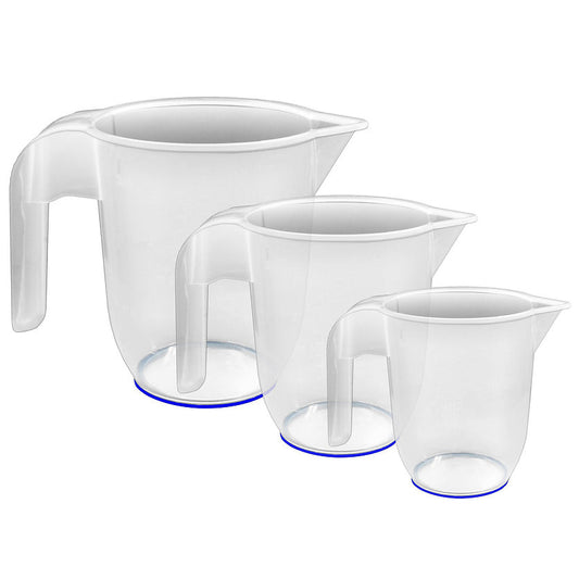 Plastic Measuring Jug Set, 500ml, 1000ml, 2000ml